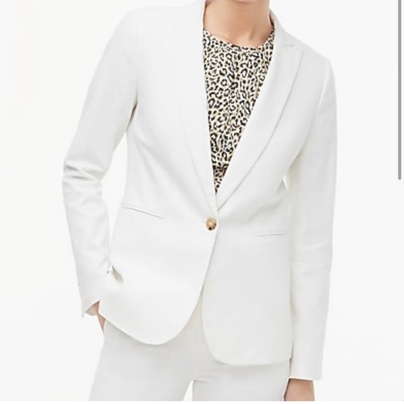 J.Crew Linen Blend White Blazer